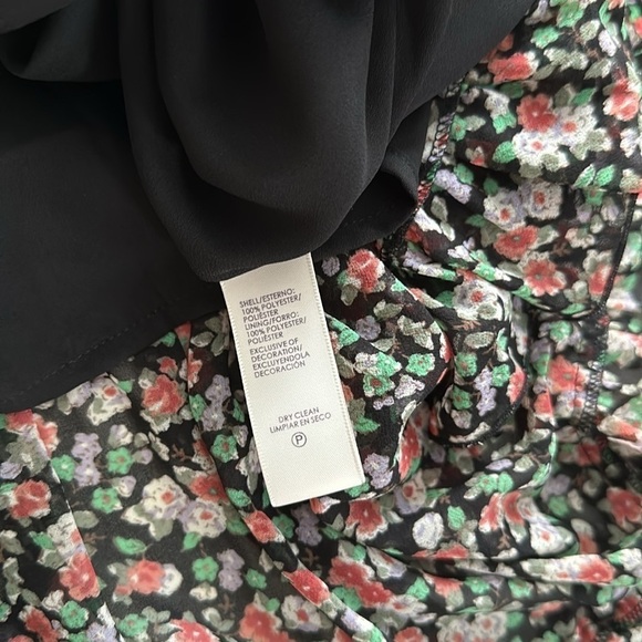 NWT REBECCA MINKOFF Rosemary Floral Dress black floral print Size Medium peasant - Picture 13 of 17